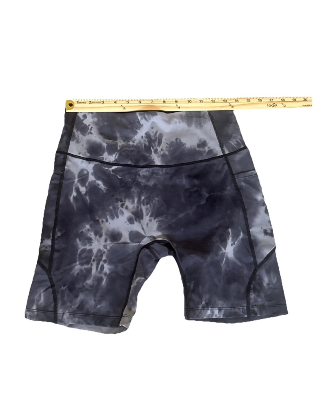 Baleaf Modern City Athletic High Rise Dark Tie-Dye Biker Cycling Shorts SZ L NEW - Picture 8 of 13